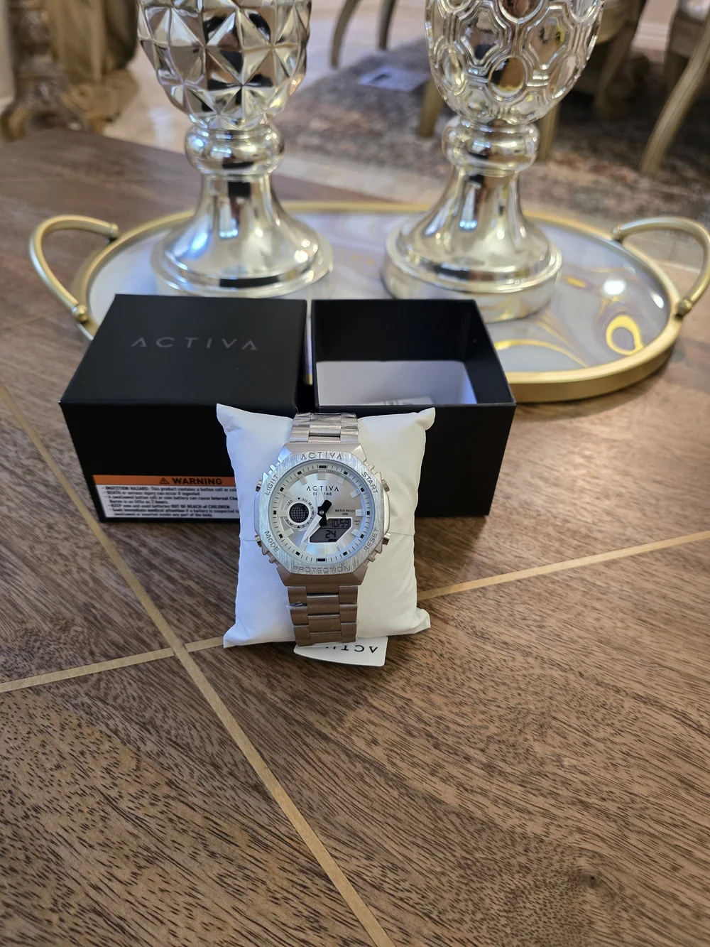 Ativa Stainless Steel Silver Hybrid Smartwatch - Silver